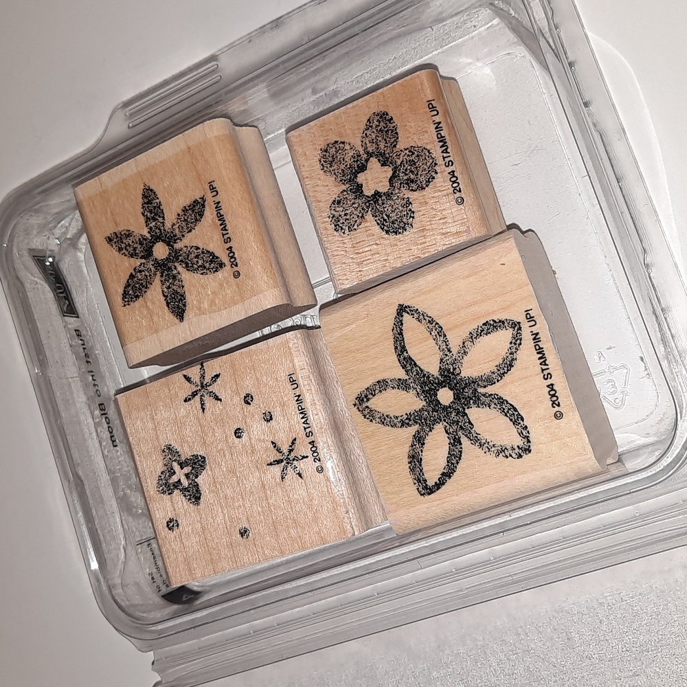 Burst into Bloom rubber Stampin up Stamp Set